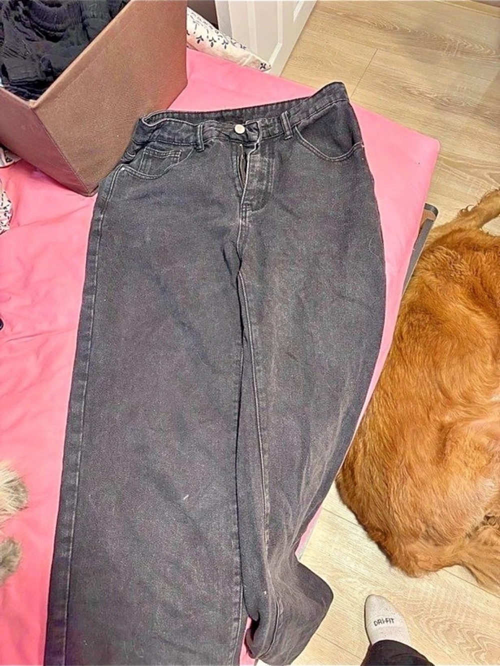 Black Straight Leg Jeans